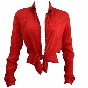 Vintage Versus Gianni Versace Silk Button Down Blouse